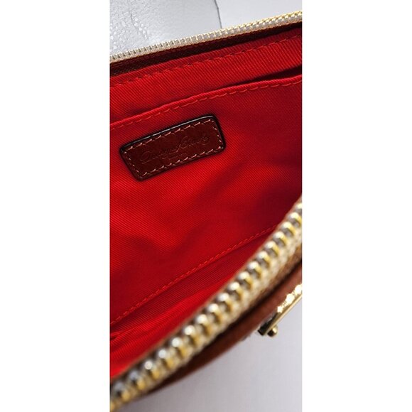 Rare New Dooney & Bourke Cranberry Red Ivory Plaid Wristlet Handbag Gold… - Picture 7 of 10